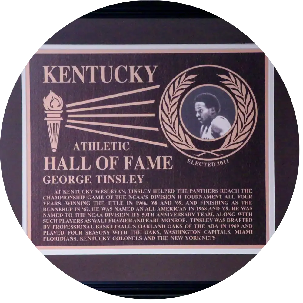 image of Kentucky Basketball Hall of Fame Award to George Tinsely.